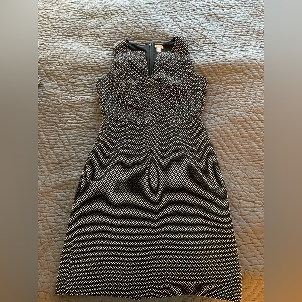 J. Crew Black and White Sleeveless Dress